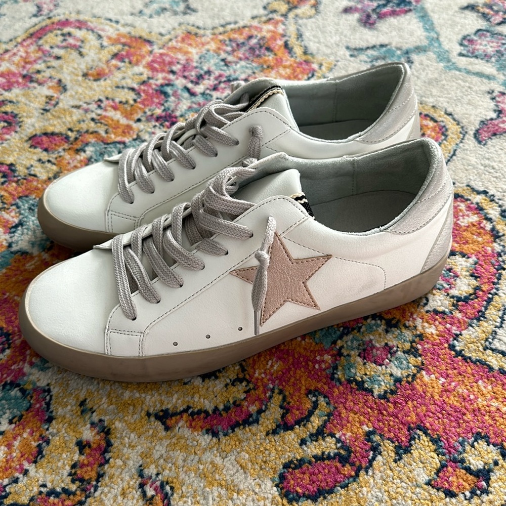 Shushop Paula pink star silver heel women’s 9